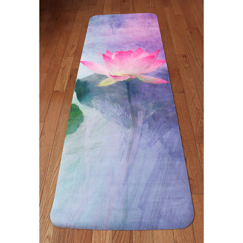 Probing lotus the premium eco mat/towel combination yoga mat