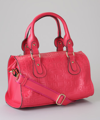 CHARME'S FUSHIA EMBOSSED HANDBAG