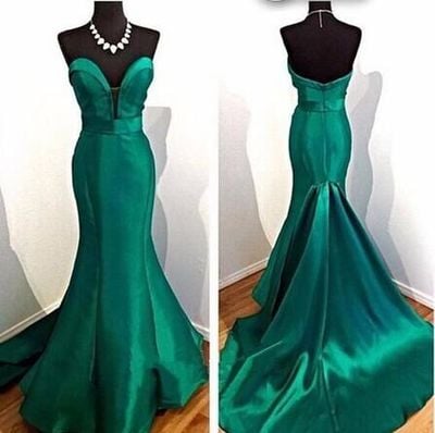 Elegant Emerald Green Prom Dress Mermaid Prom Dresses Evening Dress Sweetheart Long Evening Gown