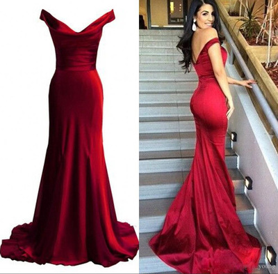 Elegant Prom Dresses, Long Prom Dresses,Prom Gowns ,Prom Dress With off the shoulder ,Elegant satin Homecoming Prom Dress