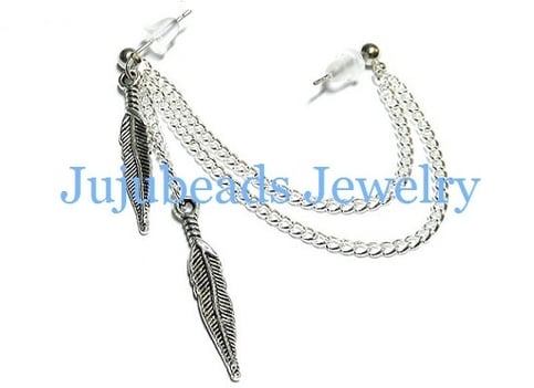 Feather Struck Double Piercing