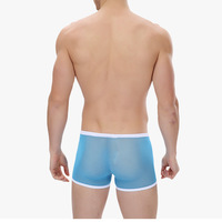 Bandi Das Blue Sexy men's underwear U bag mesh gauze transparent boxer briefs underpants BD117 - Thumbnail 1