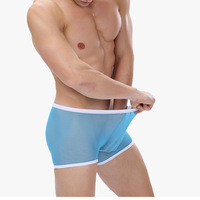 Bandi Das Blue Sexy men's underwear U bag mesh gauze transparent boxer briefs underpants BD117 - Thumbnail 2