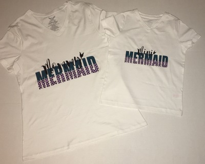 "Mermaid" - Mommy & Me TShirts *Pick Your Color*