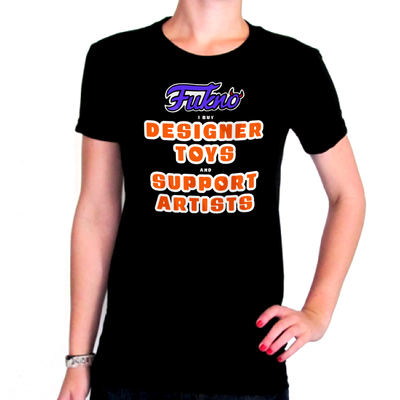 Fukno designer toys support artists - on ladies t