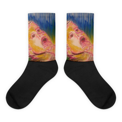 Skygazing black socks by Michael David