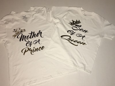 "Prince/Queen" - Mommy & Me TShirts *Pick Your Color*