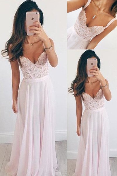 Pink Chiffon Prom Dresses, Elegant Prom Gowns,Homecoming Dresses,Long Prom Dresses