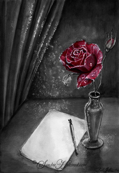 Frozen rose - Original artwork