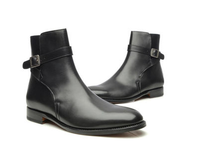 Handmade Jodhpurs Indian Ankle High Boots Men, Black Jodhpurs Boots