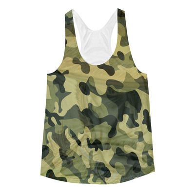 Michael David Camo Collection - In November Rain Women's Racerback Tank