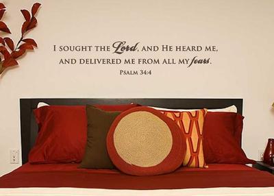 Wall Decal Scripture Psalms 34:4