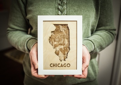 STATE AND CITY FRAMED ART