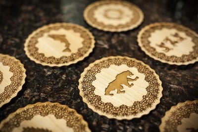 GAME OF THRONES NOBLE HOUSE COASTERS