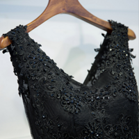 Black Appliques Homecoming Dresses,Sexy Party Dress,Charming Homecoming Dress,Graduation Dress,Homecoming Dress,Short Prom Dress D25 - Thumbnail 2