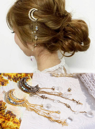Moon Crystal Hair Clip