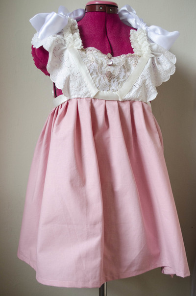 "Little Red Riding Hood" pinafore dress