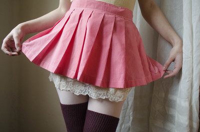 "Little Red Riding Hood" striped skirt