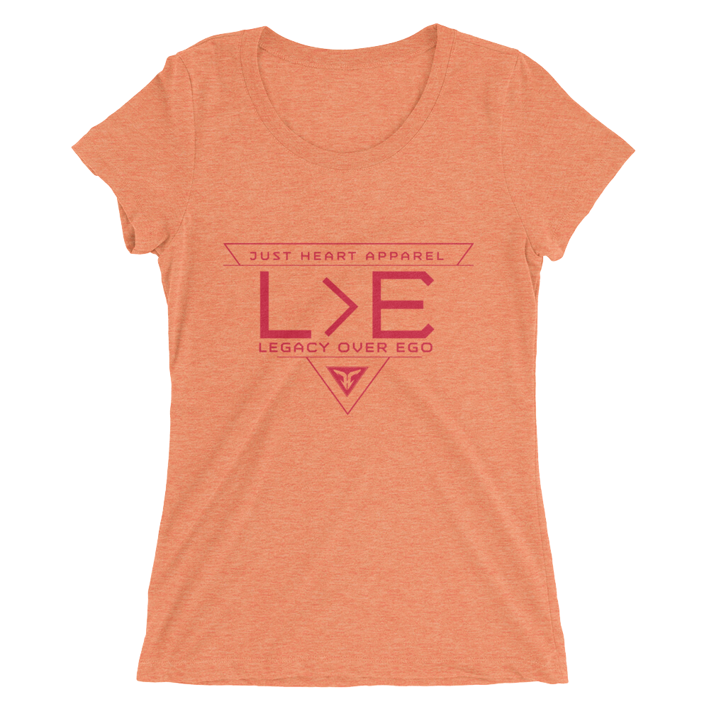 Legacy over Ego ladies orange triblend shirt