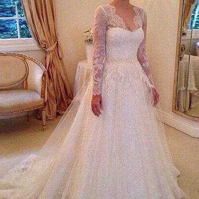Charming lace wedding dress, lace wedding dress, cheap wedding dress, cheap wedding gown, bridal wedding dress,w12 - Thumbnail 4