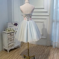 Charming tulle short prom dress,homecoming dress,party dresses - Thumbnail 3