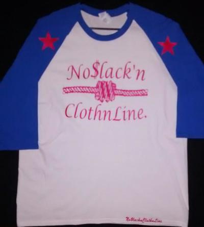 No$lack'nClothnLine. (RoyalBlue,White&FlameRed) (Short-Sleeve) T-shirt.