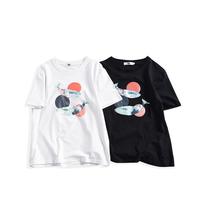 Harajuku Fish Printed T-shirt - Thumbnail 4