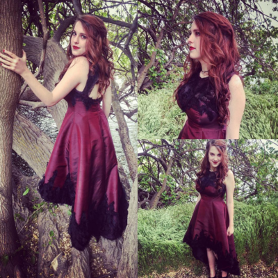 High-low satin homecoming dresses,pretty party dress,charming homecoming dress,graduation dress,homecoming dress,short prom dress d29 - Thumbnail 5