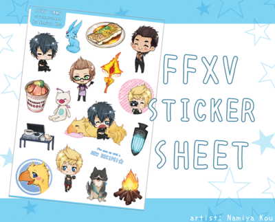 Final Fantasy XV Camp Sticker Sheet