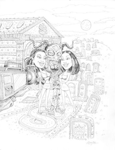 #38 Snoop Digg Original Ink & Thumbnail Art (B) - 2007 Topps Hollywood Zombies