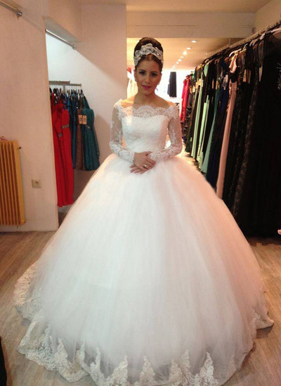Ball Gown Long Sleeve wedding dress,wedding dress, cheap wedding dress, cheap wedding gown, bridal wedding dress,W23