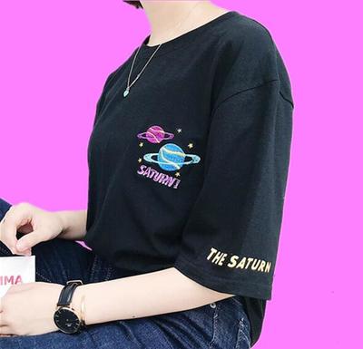 Planet Embroidered T-shirt