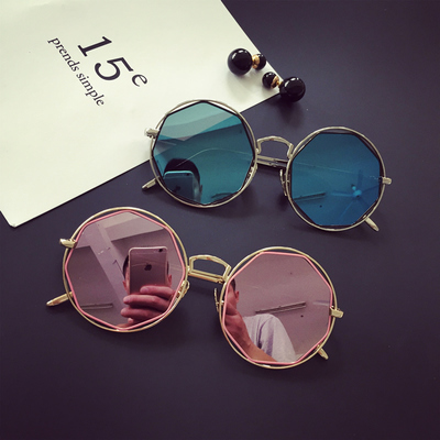 Geometric retro mirror sunglasses