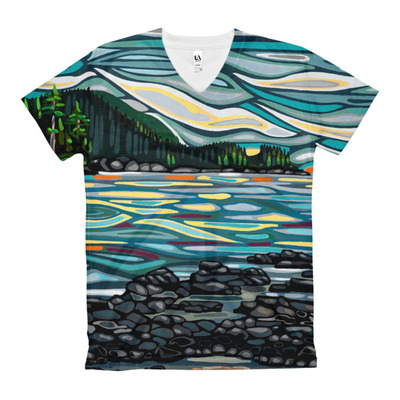 Kimberly Thompson Collection -Wish Beach Women's V-Neck - from Michael David