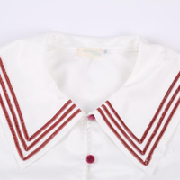Velvet Strips Sailor Collar Shirt - Thumbnail 2