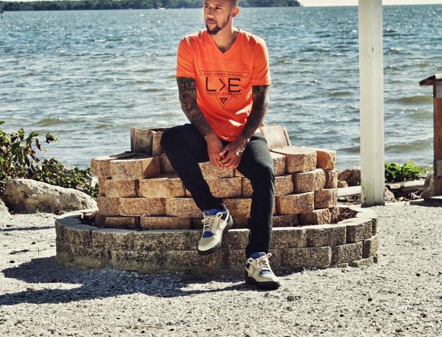 Legacy over Ego orange vneck