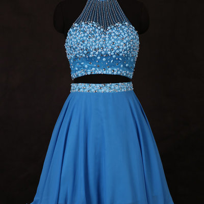 Halter homecoming dresses,pretty party dress,charming homecoming dress,graduation dress,homecoming dress,short prom dress d33 - Thumbnail 4