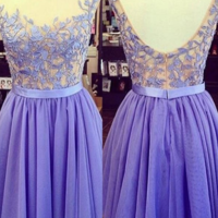 Appliques Homecoming Dresses,Pretty Party Dress,Charming Homecoming Dress,Graduation Dress,Homecoming Dress,Short Prom Dress D34 - Thumbnail 1