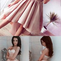 Sexy High-low Homecoming Dress,Blush Prom Dress,Sexy Graduation Dress - Thumbnail 4