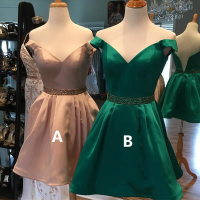 Satin homecoming dresses,pretty party dress,charming homecoming dress,graduation dress,homecoming dress,short prom dress d36 - Thumbnail 4