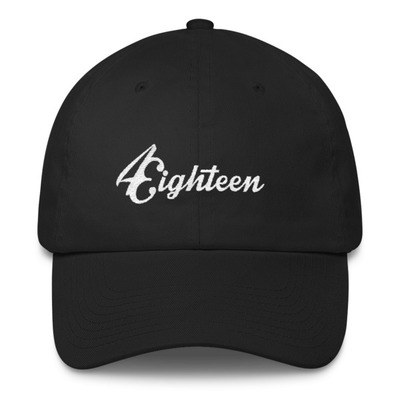 4Eighteen Dad Cap White and Black
