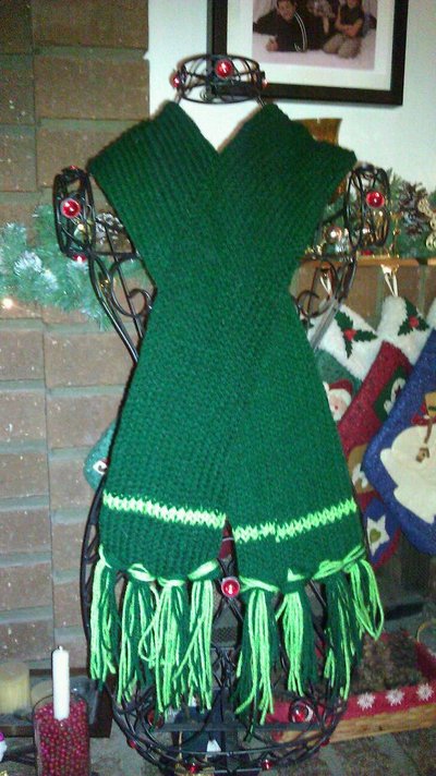 Green scarf