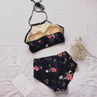 Retro Floral Bikini Set Swimsuit - Thumbnail 1