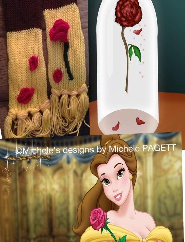 Beauty and the beast inspired scarf