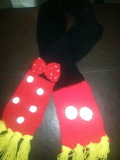 Half Mickey Half Minnie inspired scarf