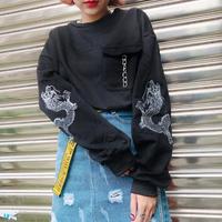 Dragon Embroidered Sweatshirt - Thumbnail 1