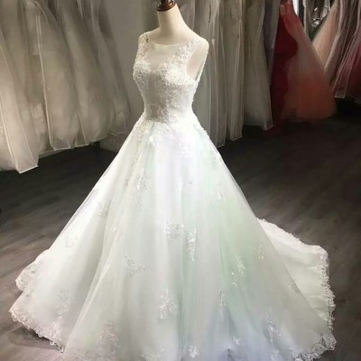 Backless wedding dress,wedding dress, cheap wedding dress, cheap wedding gown, bridal wedding dress,w34 - Thumbnail 2