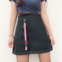 Rose Belt High Waist Skirts - Thumbnail 1