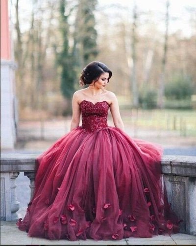 burgundy prom dress,strapless Prom Dress,A-line prom dress,gorgeous prom dress,ball gown,PD1702703