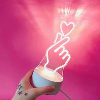 Fingers Heart LED Night Light Home Decor  - Thumbnail 1